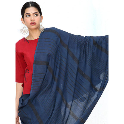 Chidiyaa Nomad Safreena Cotton Saree with Unstitched Blouse