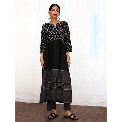 Chidiyaa Nomad Willow Block printed Cotton Kurta with Pant (Set of 2)