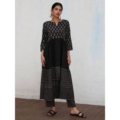 Chidiyaa Nomad Willow Block printed Cotton Kurta with Pant (Set of 2)