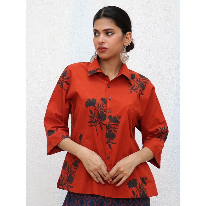 Chidiyaa Nomad Zairah Block printed Cotton Shirt