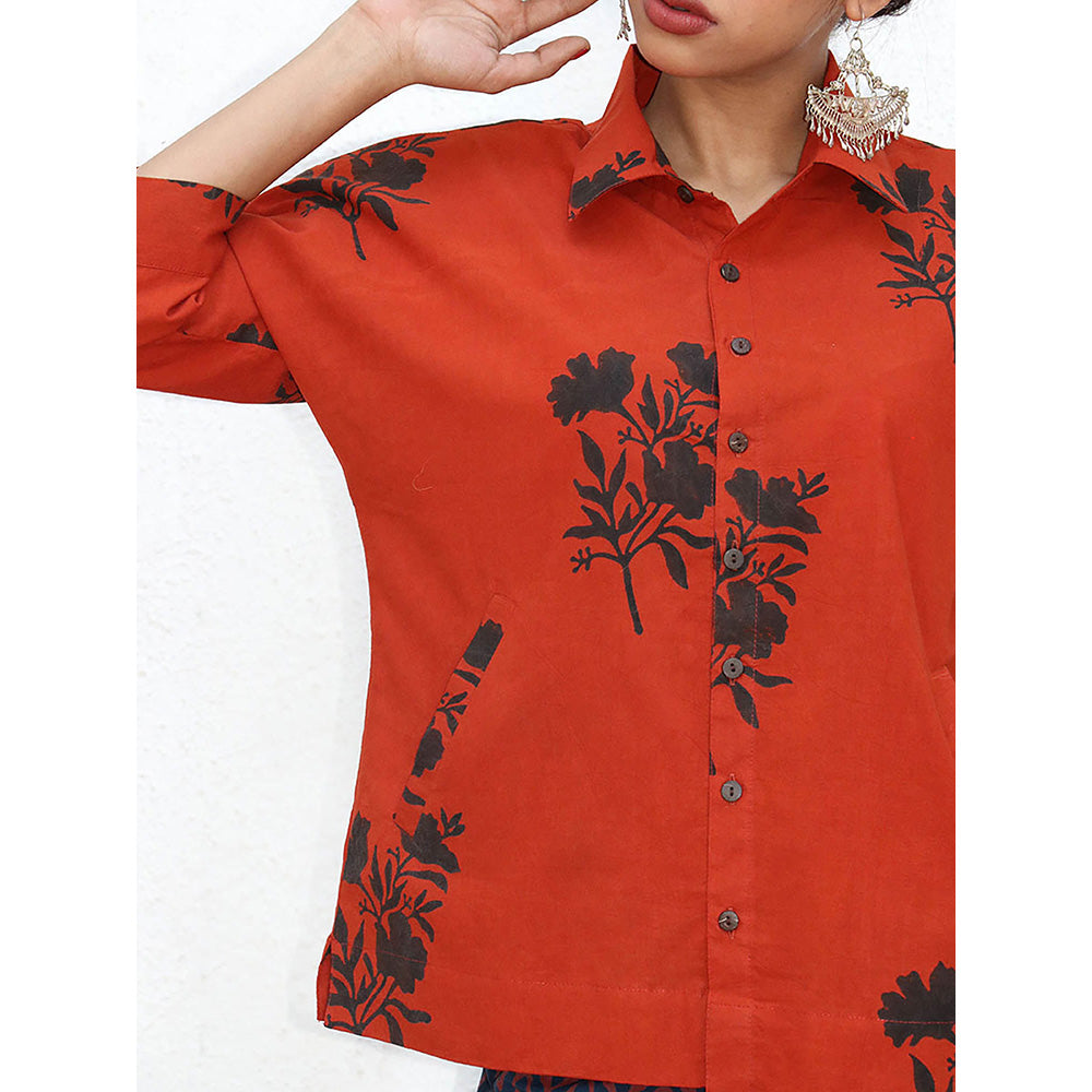 Chidiyaa Nomad Zairah Block printed Cotton Shirt