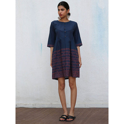 Chidiyaa Nomad Elissa Block printed Cotton Dress