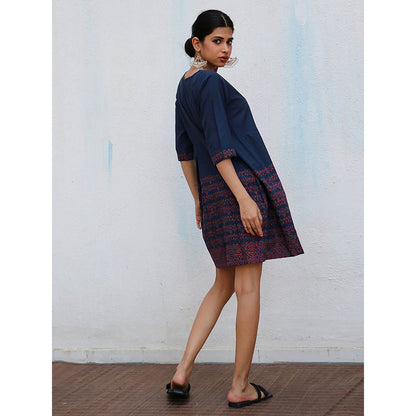 Chidiyaa Nomad Elissa Block printed Cotton Dress