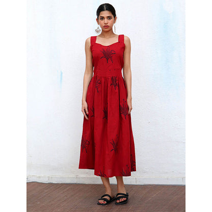 Chidiyaa Nomad Isra Block printed Cotton Dress