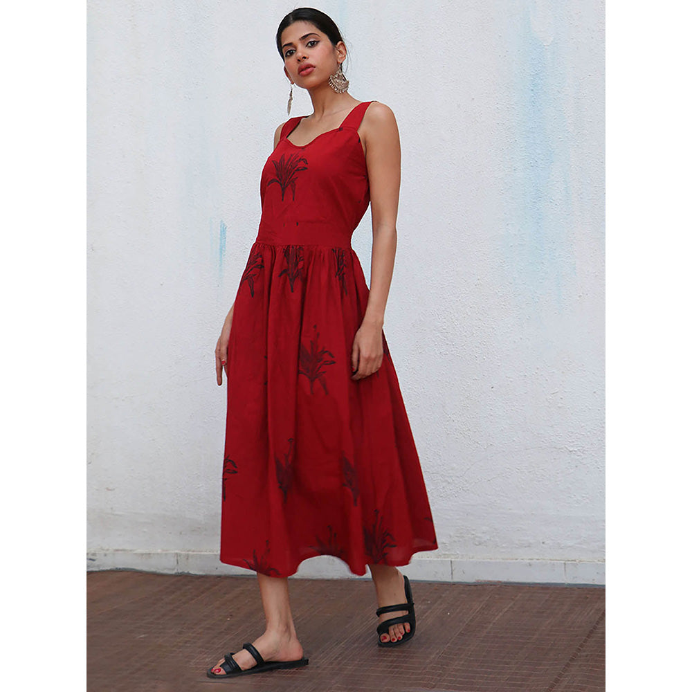 Chidiyaa Nomad Isra Block printed Cotton Dress