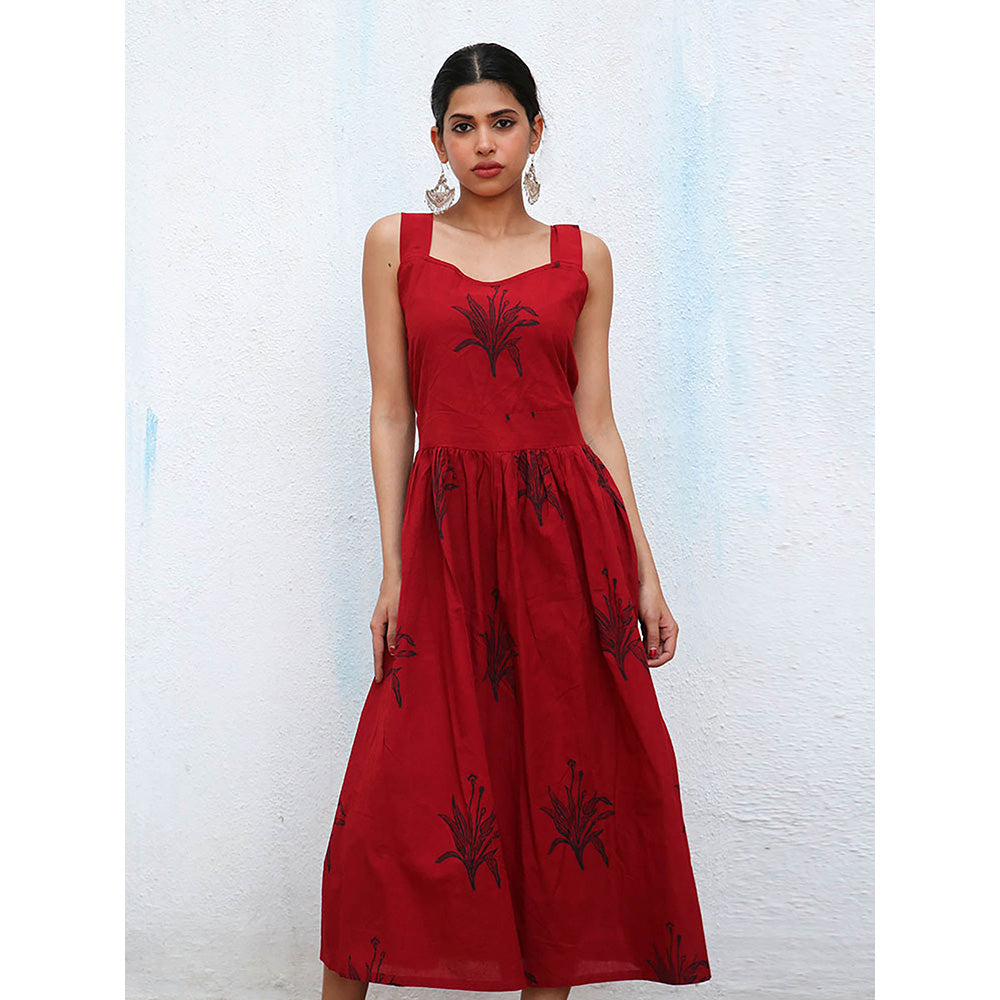 Chidiyaa Nomad Isra Block printed Cotton Dress