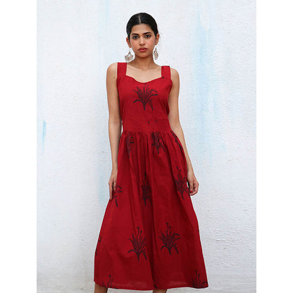 Chidiyaa Nomad Isra Block printed Cotton Dress