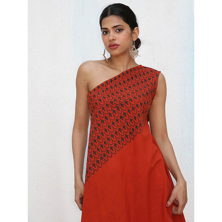 Chidiyaa Nomad Zoe Block printed Cotton Dress