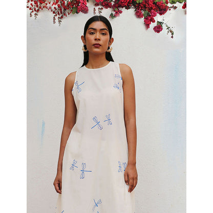 Chidiyaa Bogainvillea Suvi Block Printed Cotton Kurta & Palazzo (Set of 2)