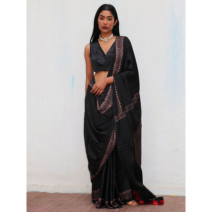 Chidiyaa Where the Wind Flows Piharavaa Printed Modal Silk Saree with Unstitched Blouse