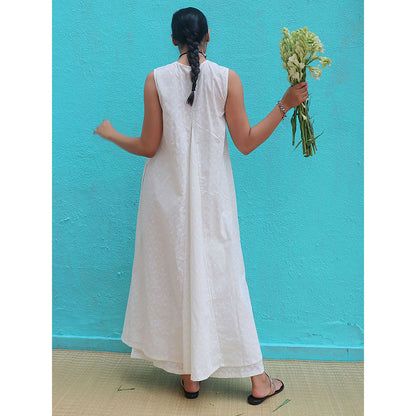 Chidiyaa Safed Pakeezah Cotton Kurta With Palazzo (Set of 2)