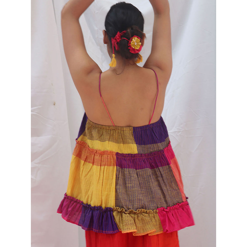 Chidiyaa Rainbow Cafe Prism Handwoven Cotton Top