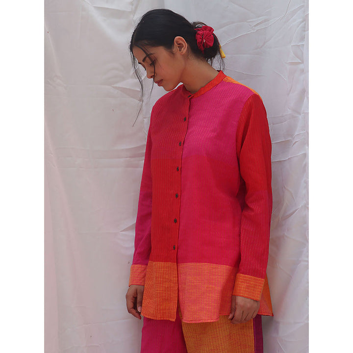 Chidiyaa Rainbow Cafe Gulali Handwoven Cotton Top