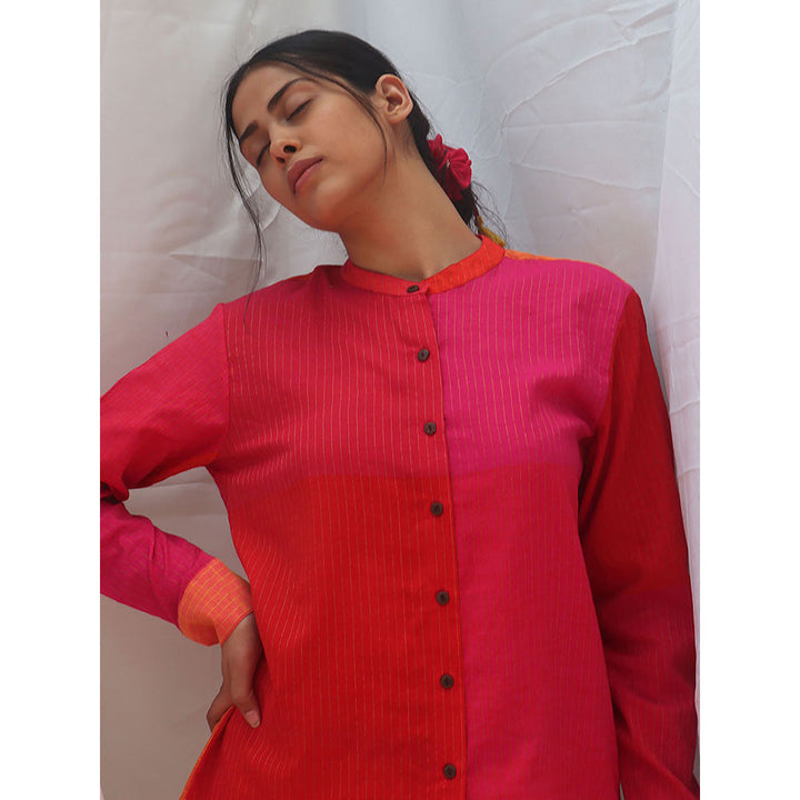 Chidiyaa Rainbow Cafe Gulali Handwoven Cotton Top