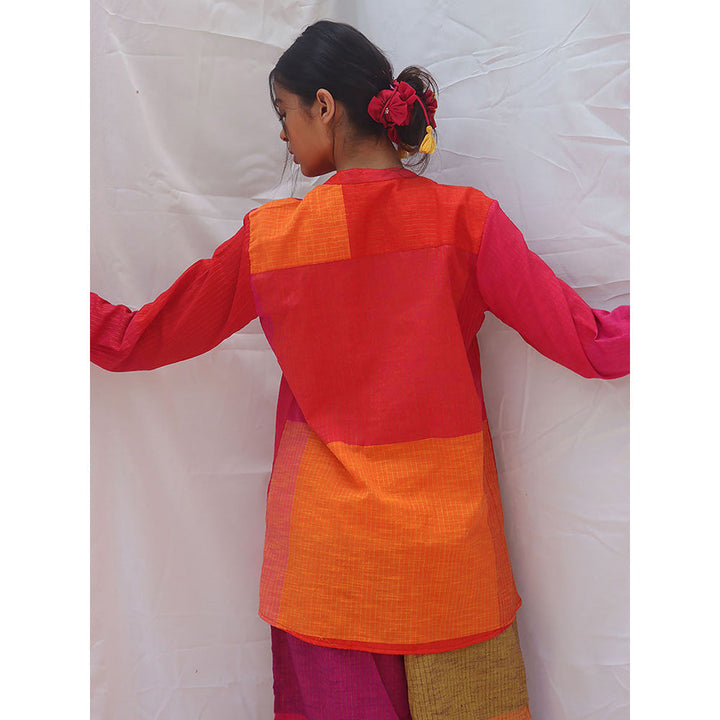 Chidiyaa Rainbow Cafe Gulali Handwoven Cotton Top