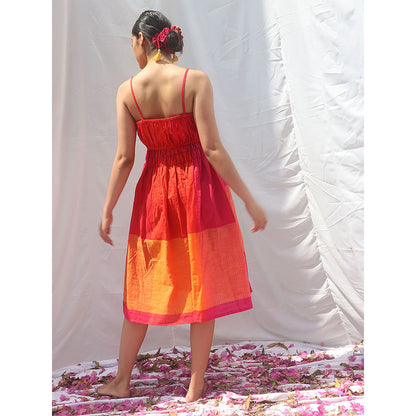 Chidiyaa Rainbow Cafe Holo Handwoven Cotton Dress