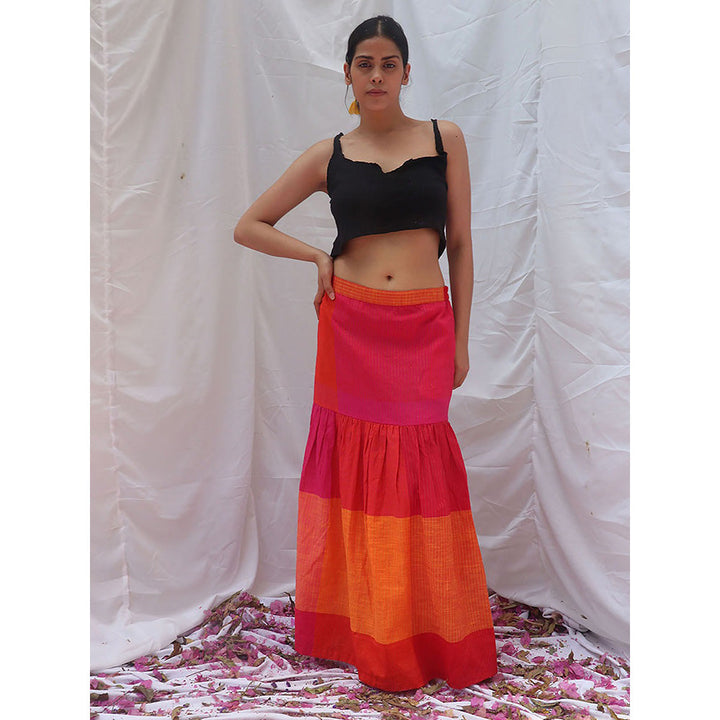 Chidiyaa Rainbow Cafe Croma Handwoven Cotton Skirt