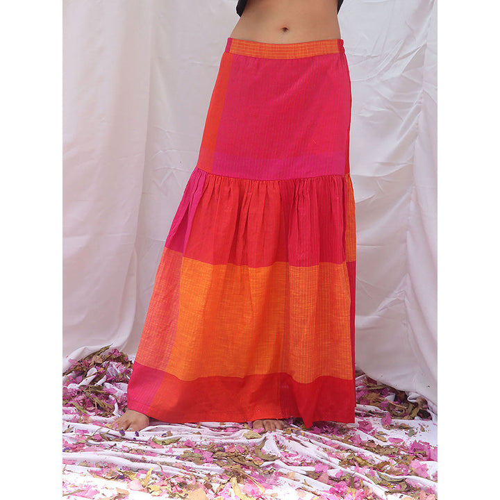 Chidiyaa Rainbow Cafe Croma Handwoven Cotton Skirt