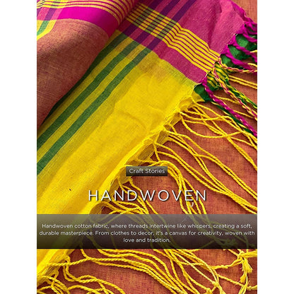 Chidiyaa Lorelei Handwoven Cotton Saree with Unstitched Blouse