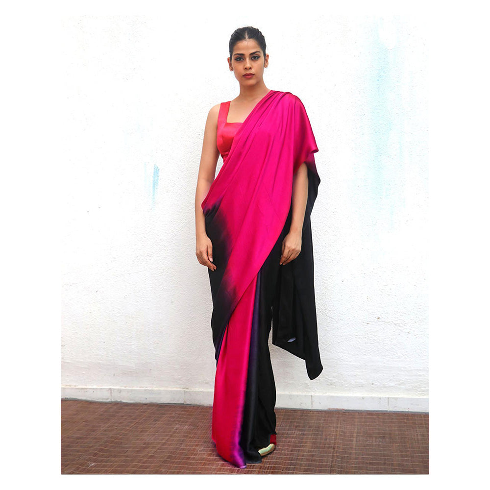 Chidiyaa Pink Kaveri Mashru Silk Stitched Blouse