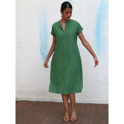 Chidiyaa Breathe Brie Handwoven Linen Dress