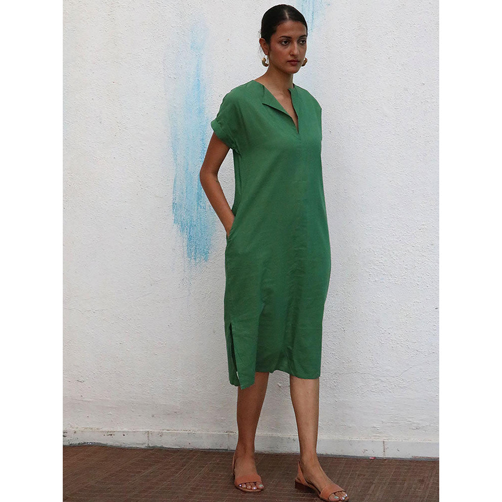 Chidiyaa Breathe Brie Handwoven Linen Dress