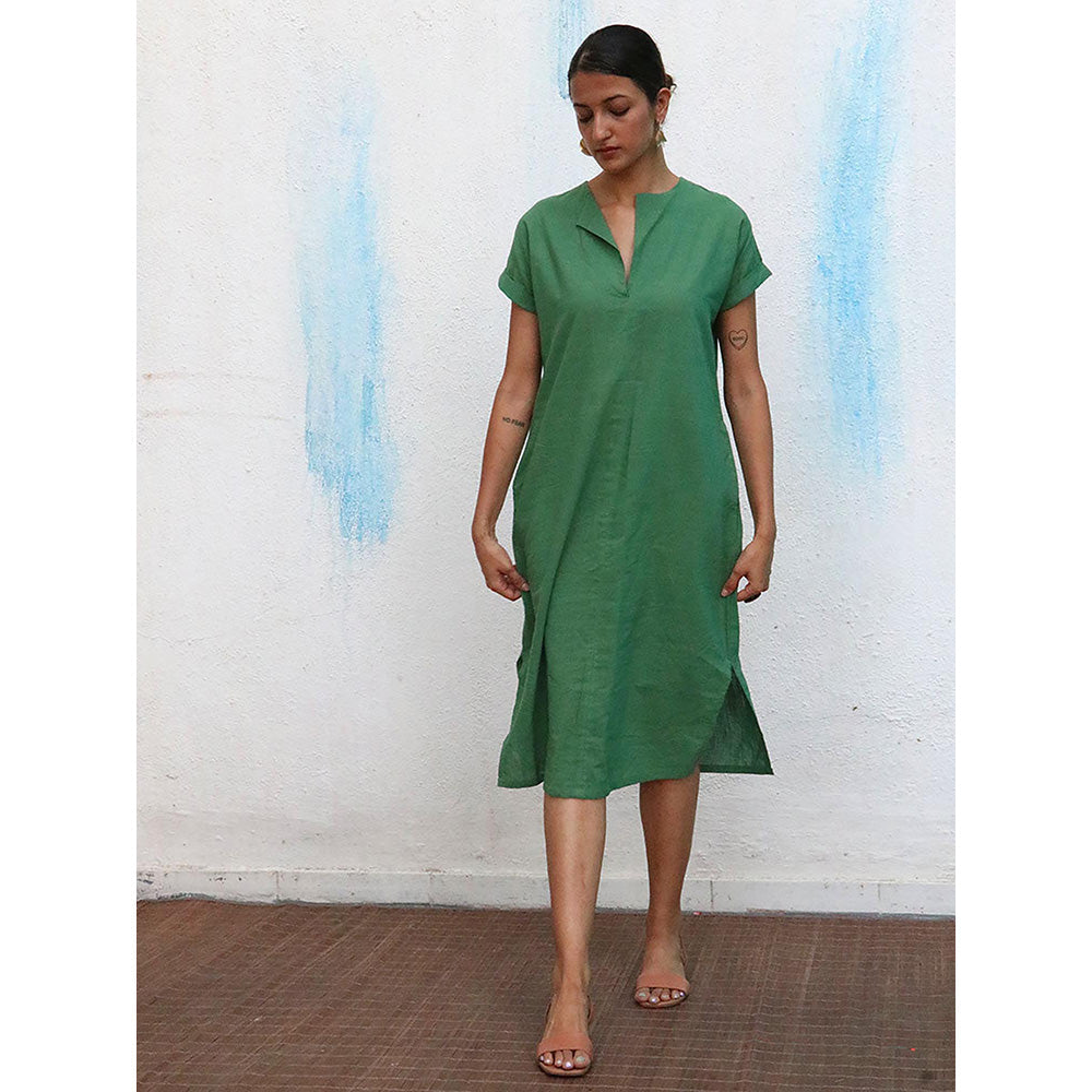 Chidiyaa Breathe Brie Handwoven Linen Dress