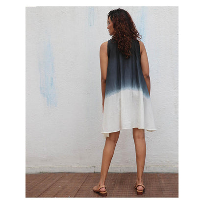 Chidiyaa Daydreaming In Monochrome Oreo Truffle Printed Cotton Dress