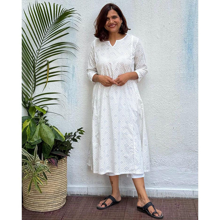 Chidiyaa Shagufta Block Printed Cotton Kurta