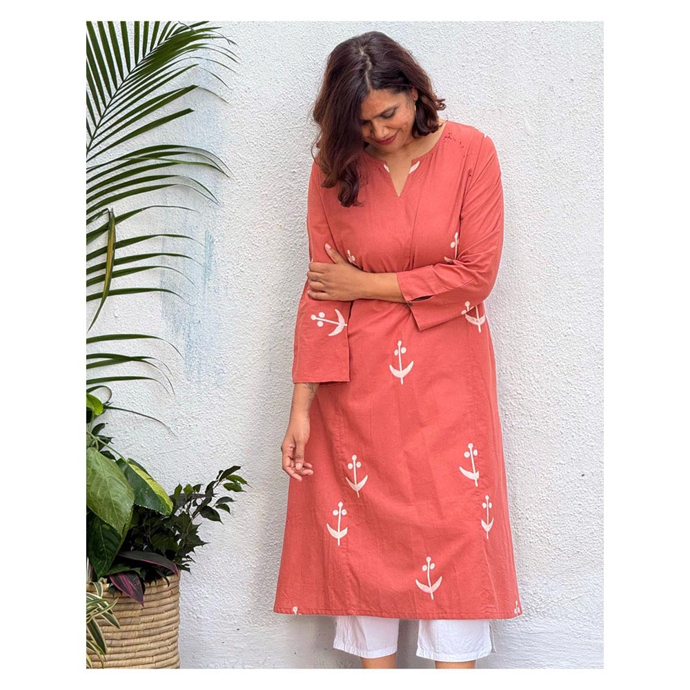 Chidiyaa Shama Block Printed Cotton Kurta