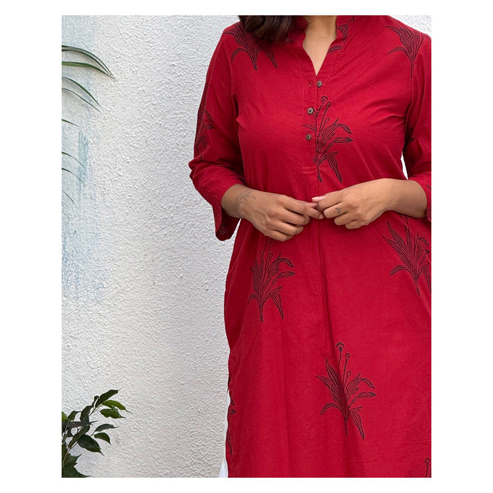 Chidiyaa Sumona Block Printed Cotton Kurta