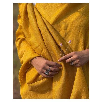Chidiyaa Sardi Ki Dhoop Honeyed Hearth Pure Wool Zari Shawl