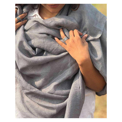 Chidiyaa Sardi Ki Dhoop Morning Mist Pure Wool Zari Shawl