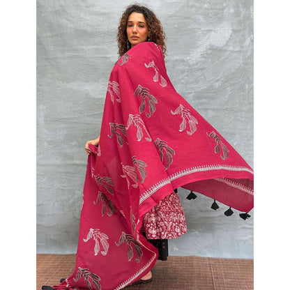 Chidiyaa Pink Soil Hues Of Horizon Ed Cotton Dupatta