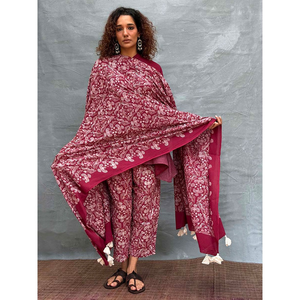 Chidiyaa Red Soil Melody Of Meadows Ed Cotton Dupatta