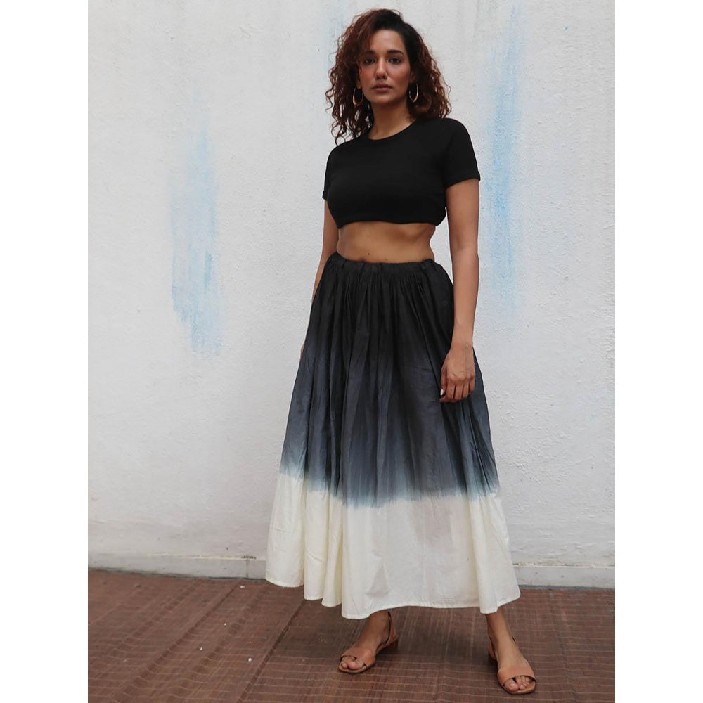 Chidiyaa Daydreaming Monochrome Blanca Cotton Skirt