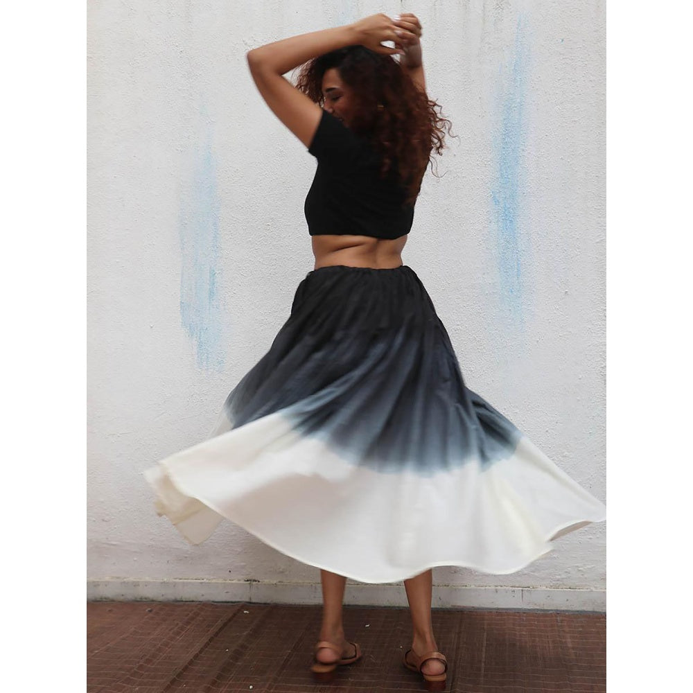 Chidiyaa Daydreaming Monochrome Blanca Cotton Skirt