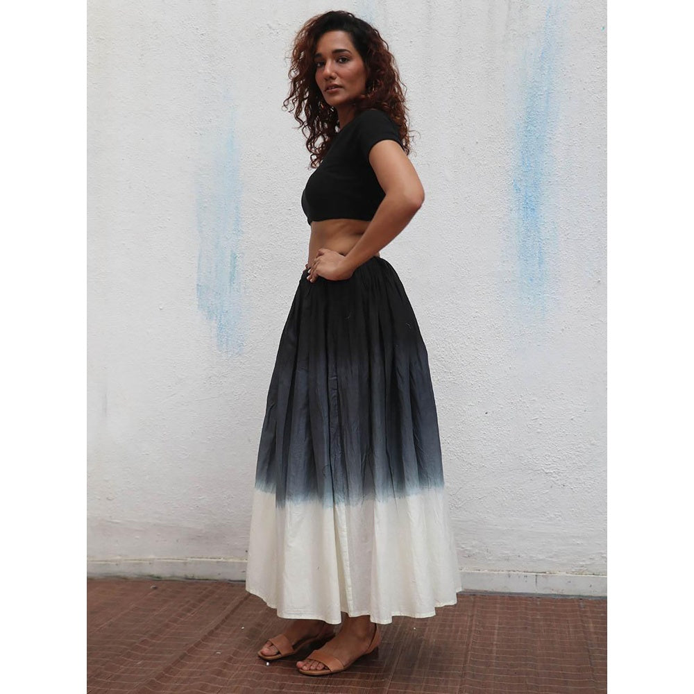 Chidiyaa Daydreaming Monochrome Blanca Cotton Skirt