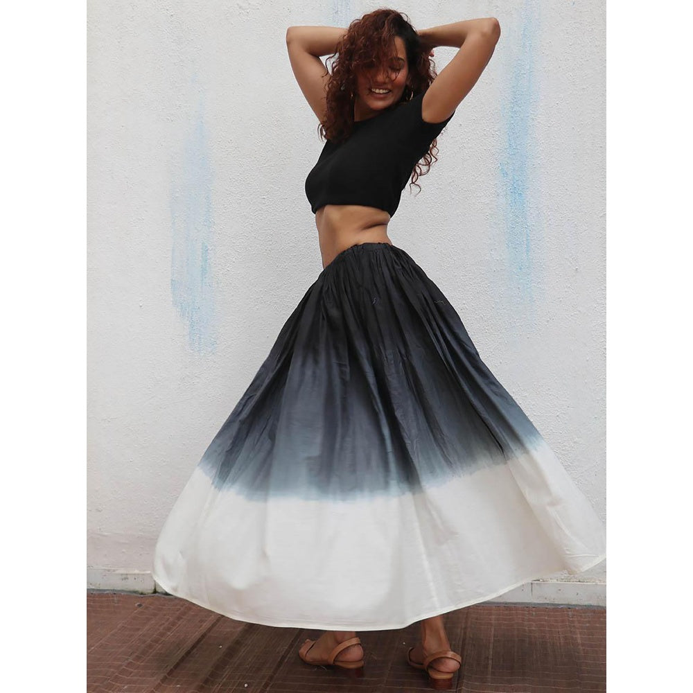 Chidiyaa Daydreaming Monochrome Blanca Cotton Skirt