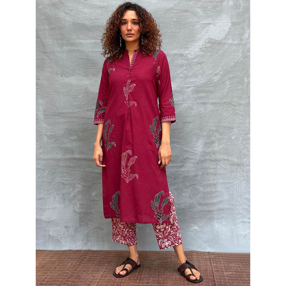 Chidiyaa Soil Earth's Pulse Block Printed Cotton Kurta