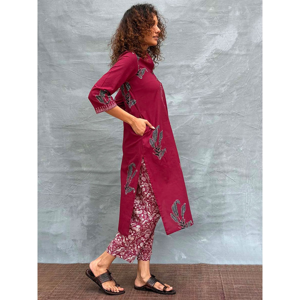 Chidiyaa Soil Earth's Pulse Block Printed Cotton Kurta
