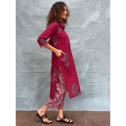 Chidiyaa Soil Earth's Pulse Block Printed Cotton Kurta