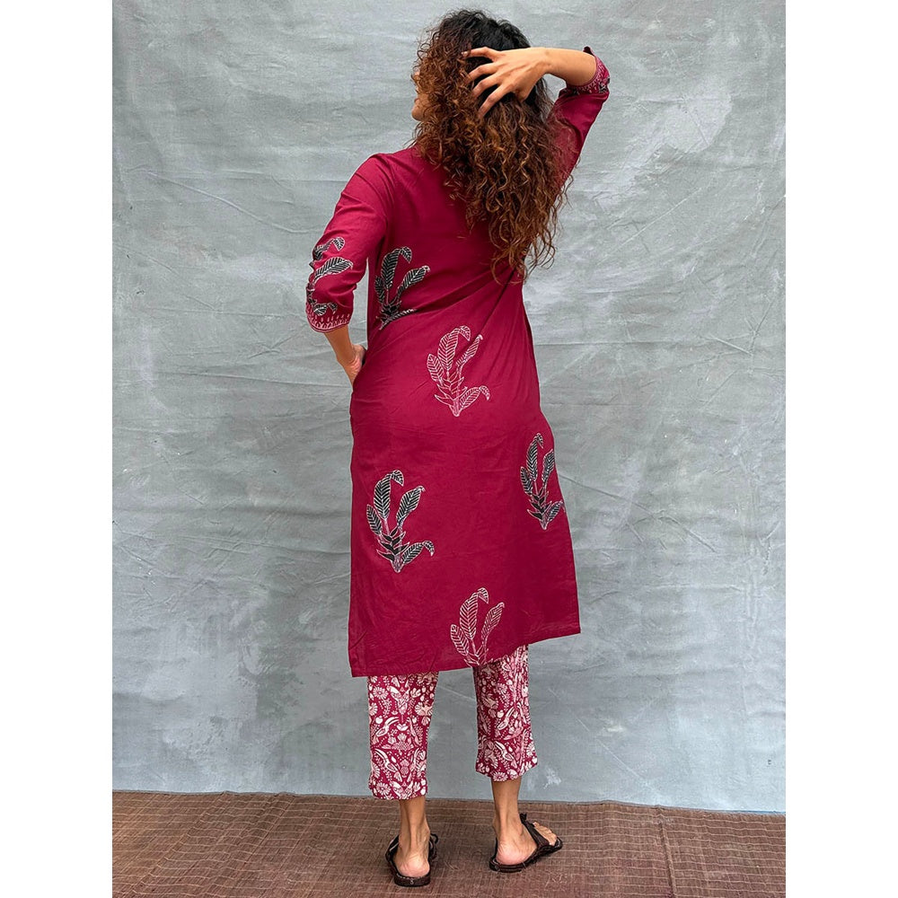Chidiyaa Soil Earth's Pulse Block Printed Cotton Kurta