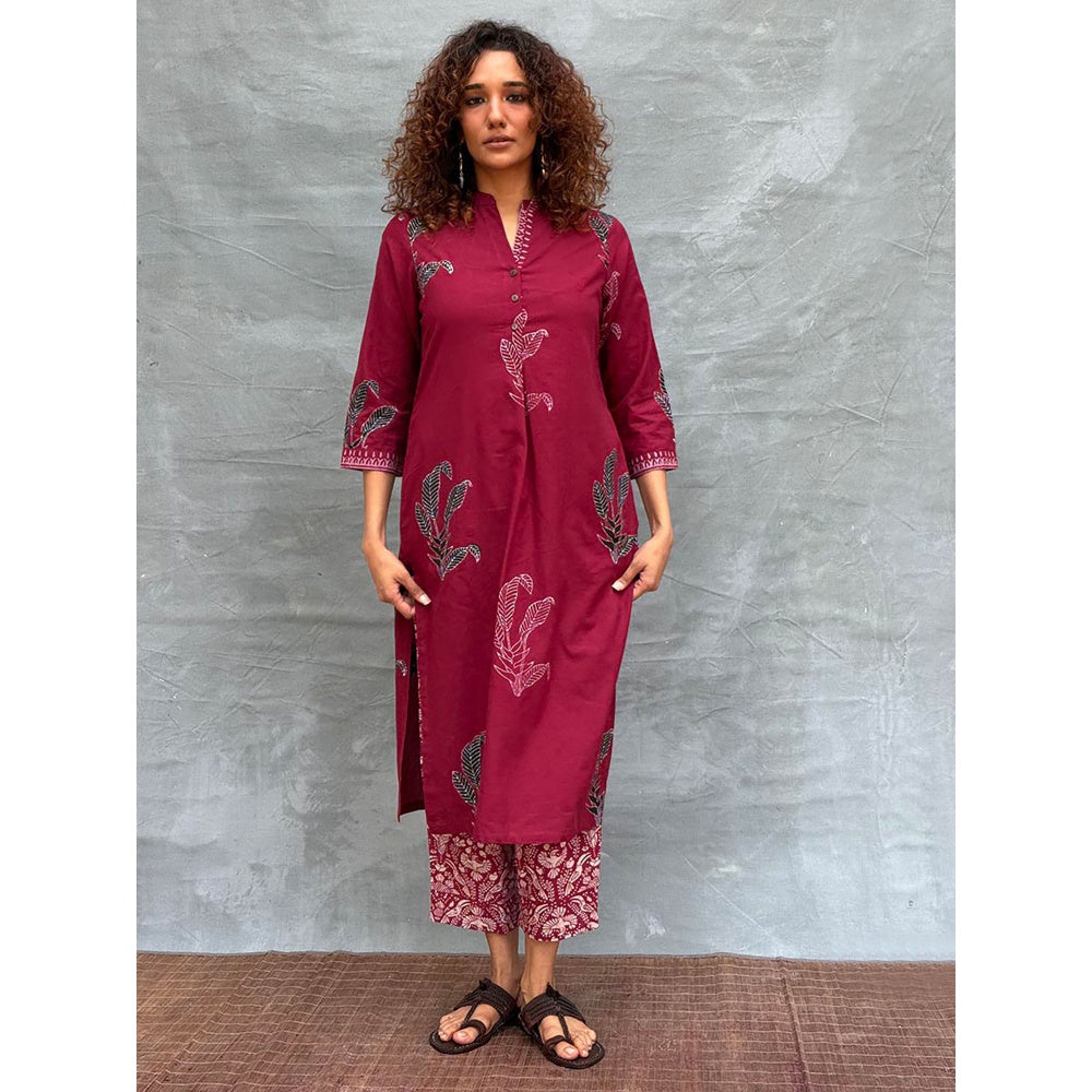 Chidiyaa Soil Earth's Pulse Block Printed Cotton Kurta