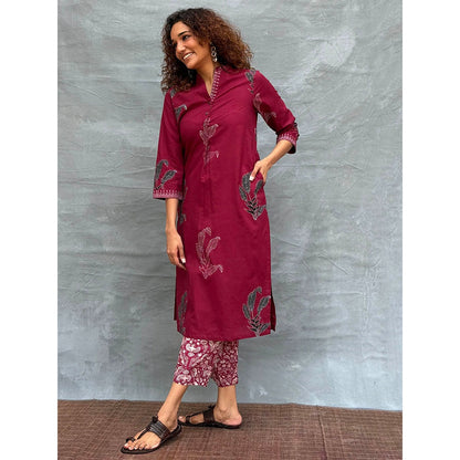 Chidiyaa Soil Earth's Pulse Block Printed Cotton Kurta