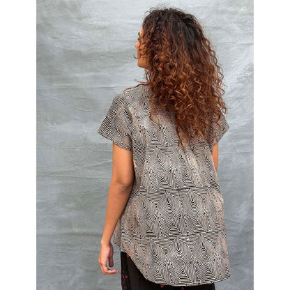 Chidiyaa Soil Amber Horizon Printed Cotton Shirt