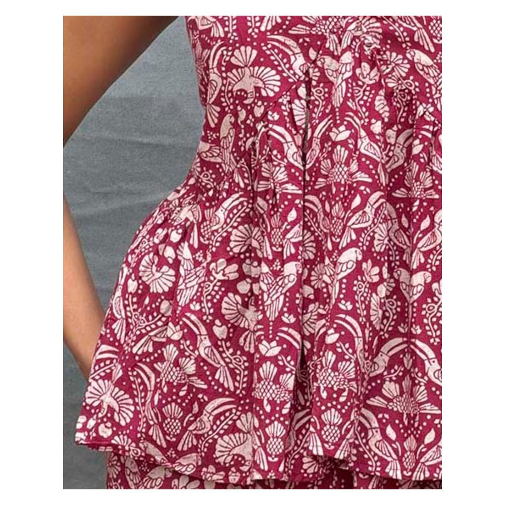 Chidiyaa Soil Tracing Wildwood Block Printed Cotton Top