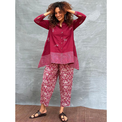 Chidiyaa Soil Chirp Of Dawn Block Printed Cotton Tunic