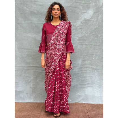 Chidiyaa Soil Meadow Printed Cotton Stitched Blouse