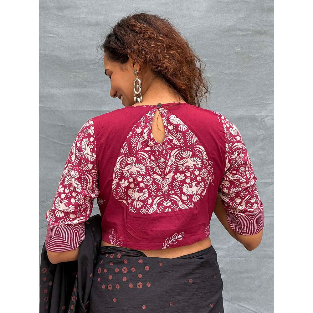 Chidiyaa Soil Bloom Printed Cotton Stitched Blouse